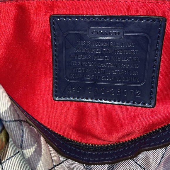 EUC Vintage Coach Quilted Denim Handbag - Picture 1 of 13